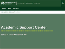 Tablet Screenshot of advising.libarts.colostate.edu