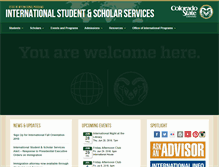 Tablet Screenshot of isss.colostate.edu