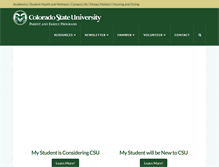 Tablet Screenshot of parentsandfamily.colostate.edu