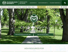 Tablet Screenshot of graduateschool.colostate.edu