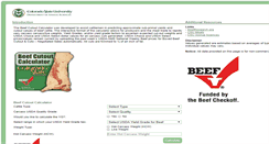 Desktop Screenshot of beefcutoutcalculator.agsci.colostate.edu