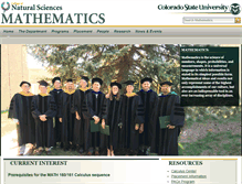 Tablet Screenshot of math.colostate.edu