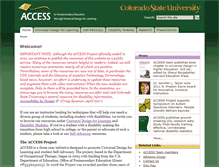 Tablet Screenshot of accessproject.colostate.edu