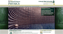 Desktop Screenshot of physics.colostate.edu