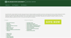 Desktop Screenshot of accesscenter.colostate.edu