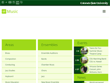 Tablet Screenshot of music.colostate.edu