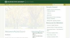 Desktop Screenshot of facultycouncil.colostate.edu