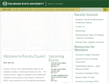 Tablet Screenshot of facultycouncil.colostate.edu